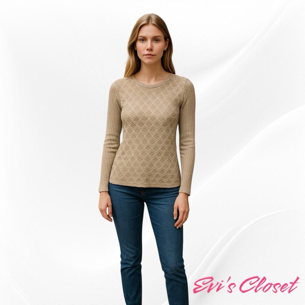 Contemporaine Women’s Beige Knit Sweater Size M